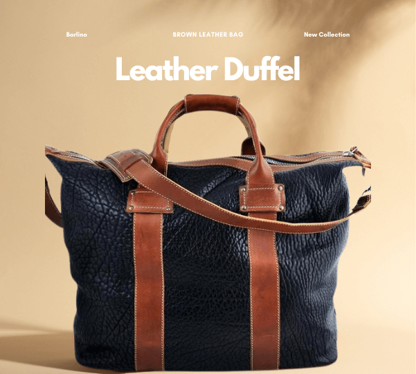 eCommerce website design for the luxury Italian leather brand