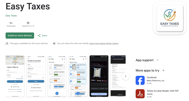 Mobile App for Tax Management