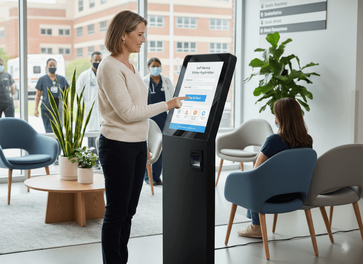 Self Service Visitor Registration at Hospital Entrance