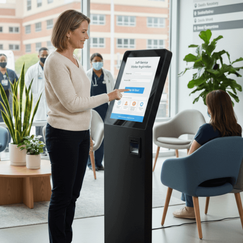 Self Service Visitor Registration at Hospital Entrance